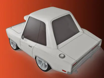 generic muscle cartoon car  3D model