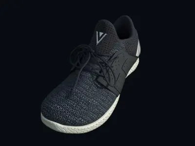 Trainers blue grey 3D model 3D model