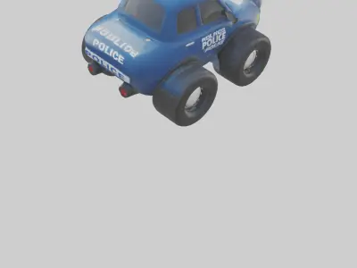 Cartoon Police Car model 3D model