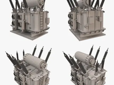 2 Electrical Transformers Pack 1 3D model