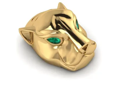Panther pendant 3D printable for gold and silver 3D print model