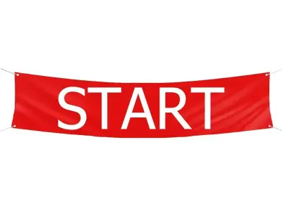 Start Racing Banner 3D model