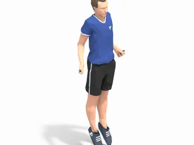 Jumping Rope  Exercise Man Animation Low-poly 3D model