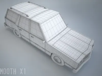 Cartoon Car Station Wagon 3D model