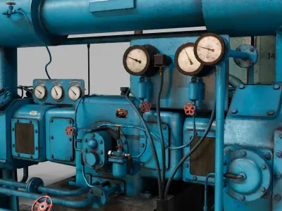 Industrial air compressor 3D model