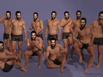 Meta human Jason Momoa look from Game of Thrones Drogo 3D model