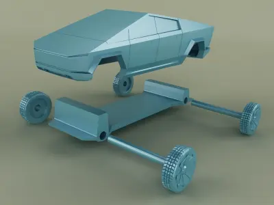 Tesla Cybertruck 3D Print model 3D print model