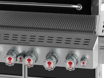 outdoor gas grill Low-poly 3D model