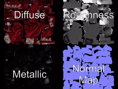 Elegant Velvet Jacket model pack Low-poly 3D model