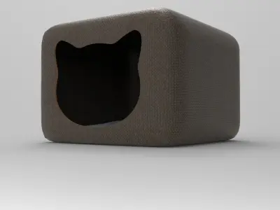 Caty Cat Home Low-poly 3D model