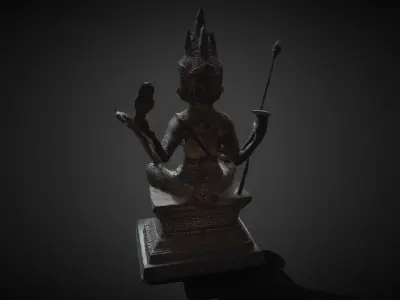 Brahma statue Low-poly 3D model