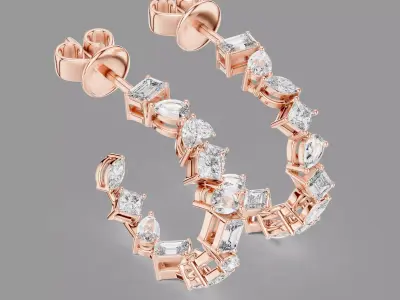  Diamond Hoops  3D print model