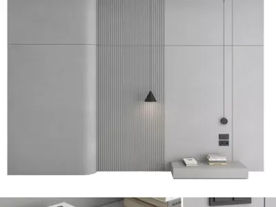 Decorative wall panel set 107 3D model