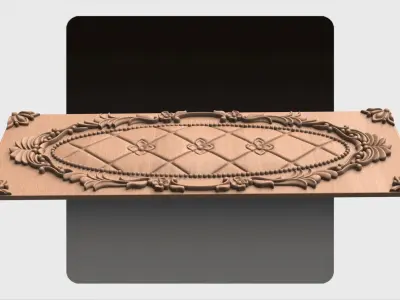 Carved decor ornament for cnc 07 3D model