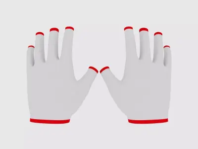Sport Gloves 3D Models Low-poly 3D model