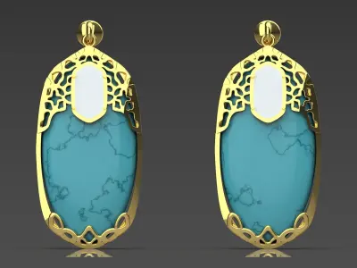 gemstone gold ring ge0043 3D print model