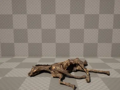 Dead Horse Low-poly 3D model