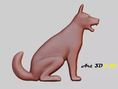 Dog Art CNC- ArtCam 3D print model