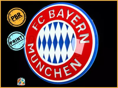 Bayern Munich Logo Badge  - cinematic - 3D print 3D model
