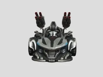 Futuristic Fighter Car 3D model