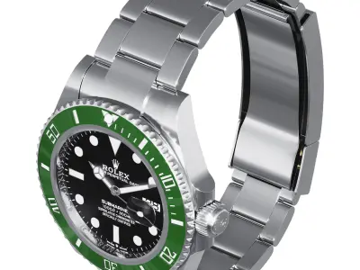 Rolex Submariner Date green 3D model