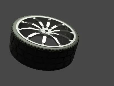 Sport wheels Low-poly 3D model