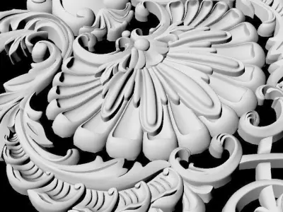 Central decor ornament for furniture 3D model 965