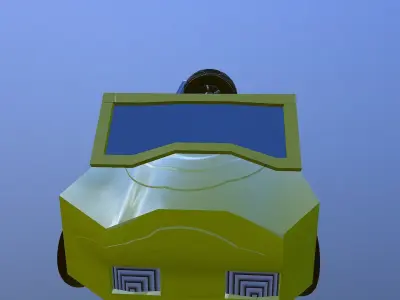 Game Ready Car paper Low-poly 3D model