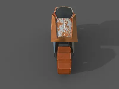 TS-45 CYBER BIKE Low-poly 3D model