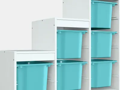 TROFAST Storage combination 50 Low-poly 3D model