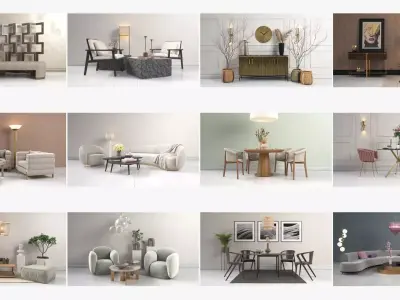 Archmodels vol 273 for c4d - furniture sets 3D model