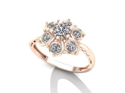 One of glory diamod ring 3D print model