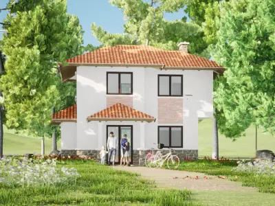 021Countryhouse2f46m2 Free 3D model