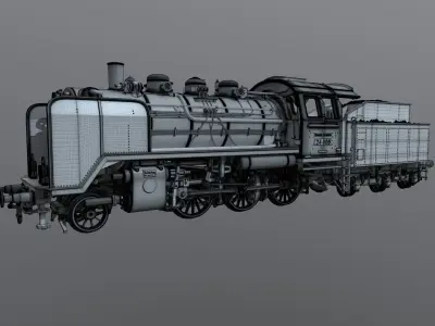STEAM ENGINE - LOCOMOTIVE - DRG CLASS 24 - DR-BAUREIHE 24  3D print model