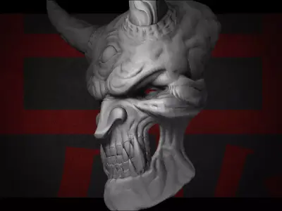 Hannya Oni mask 3D print model