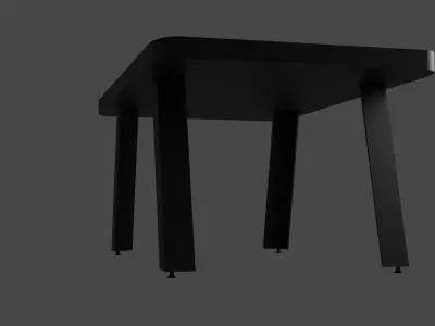 Simple AirHokey  Low-poly 3D model