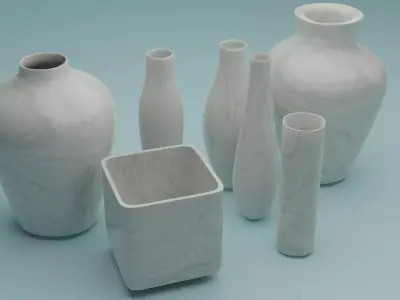 Marble Vases Collection 3D model