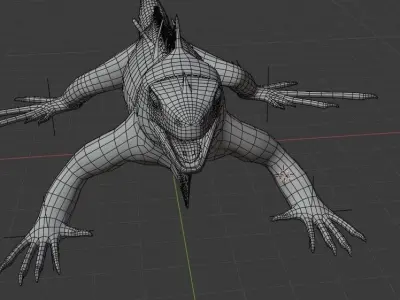 Rigged Iguana 3D model