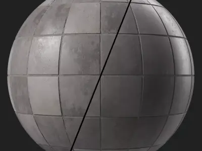 Pavement Materials 98- Concrete Tiling-  Sbsar Pbr 4k Seamless Texture