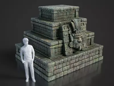 5 Mayan Altars 3D Asset Pack 250802 Low-poly 3D model