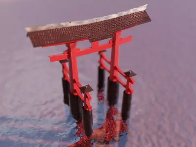 Torii Gate Free 3D model
