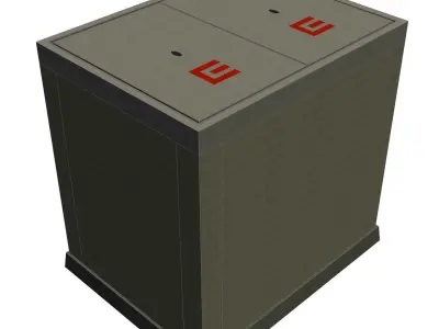 Power cables shaft - 2 covers Free 3D model