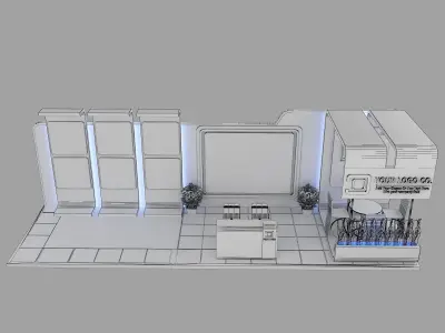  Booth Exhibition Stand a475b 3D model