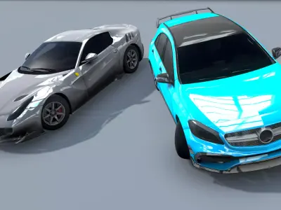 Low Poly 3D Cars Pack Racing Cars Low-poly 3D model