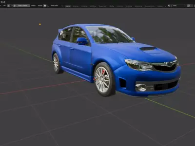 Subaru Impreza WRX STI X Low-poly 3D model