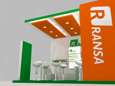 Stand for transport companies 3D model