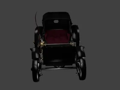 Victorian Horse Carriage Low-poly 3D model