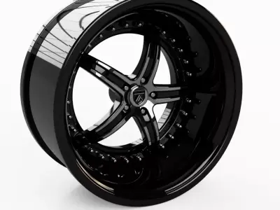 3d printable Asanti deep wheel - 4 parts 3D print model