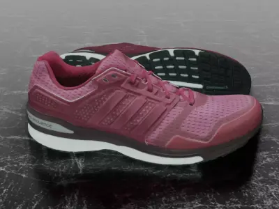 ADIDAS 3D SHOES - RED - SUPERNOVA Low-poly 3D model