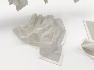 Towel Collection 3 towels - towels 3D model